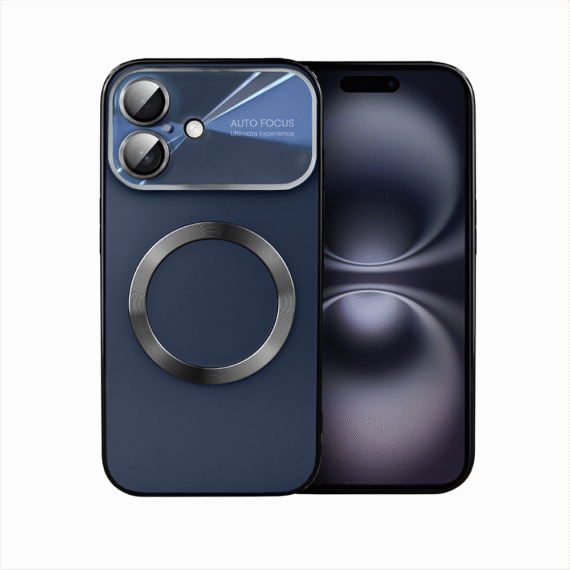 Etui do iPhone 16 Noble Brush z MagSafe i osłoną na aparat, czarne, granatowe (1)