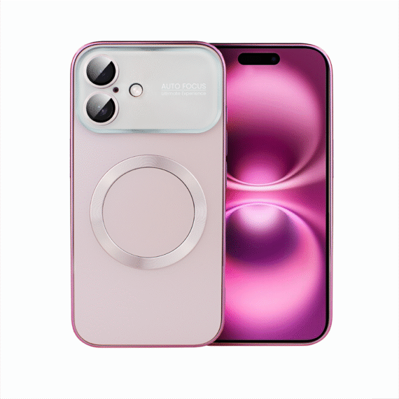 Etui do iPhone 16 Noble Brush z MagSafe i osłoną na aparat, różowe (7)