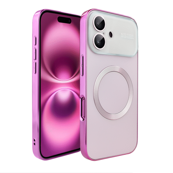 Etui do iPhone 16 Noble Brush z MagSafe i osłoną na aparat, różowe (8)