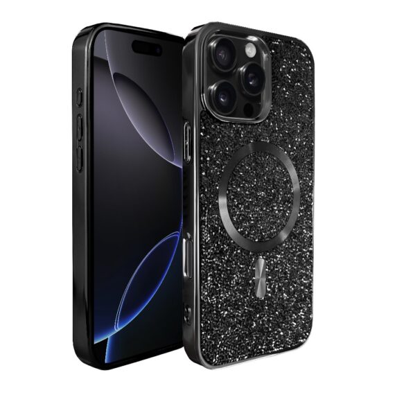 Etui do iPhone 16 Pro MagSafe Tresury Case, diamentowe, z błyszczącą ramką, czarne (2) Etui do iPhone 16 Pro MagSafe Tresury Case, diamentowe, z błyszczącą ramką, czarne (2)