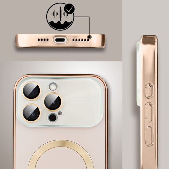 Etui do iPhone 16 Pro Noble Brush z MagSafe i osłoną na aparat, brązowe (4)