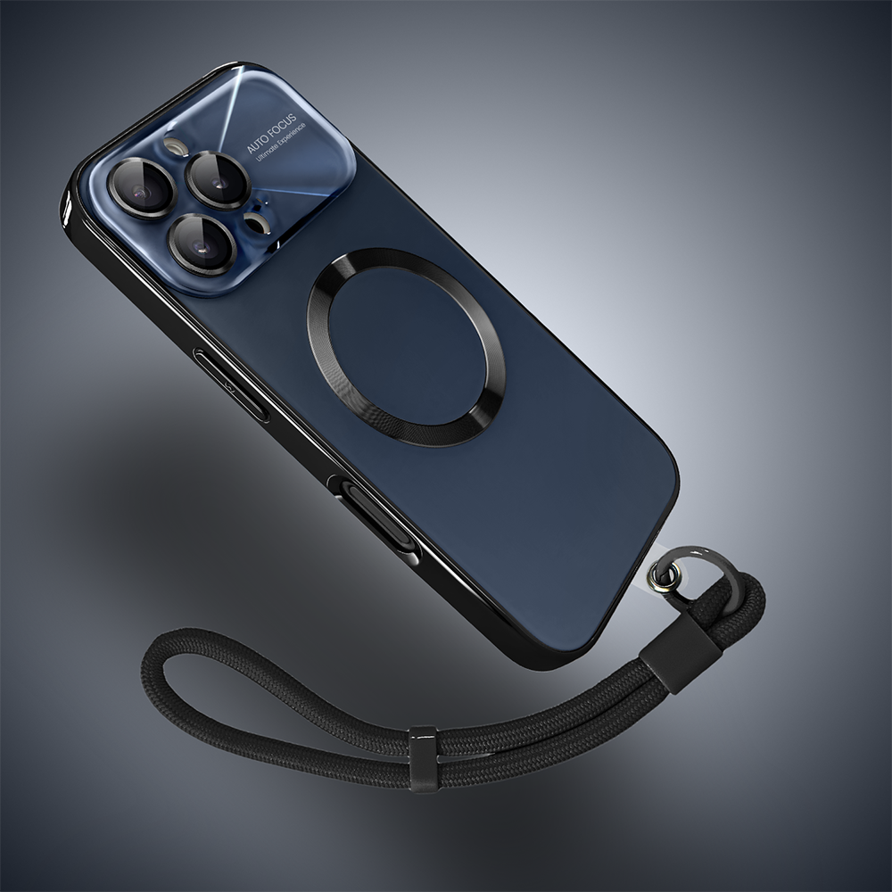 Etui do iPhone 16 Pro Noble Brush z MagSafe i osłoną na aparat, czarny granat (5)