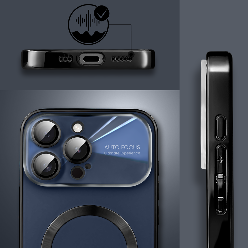 Etui do iPhone 16 Pro Noble Brush z MagSafe i osłoną na aparat, czarny granat (7)