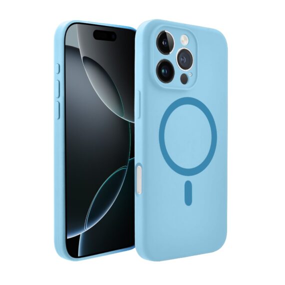 Etui do iPhone 16 Pro, silikonowe z MagSafe, mikrofibra soft touch z osłoną na aparat, jasny (8)