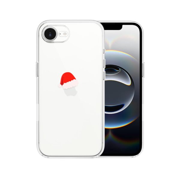 Etui do iPhone 16e, czapka Mikołaja, przeźroczyste