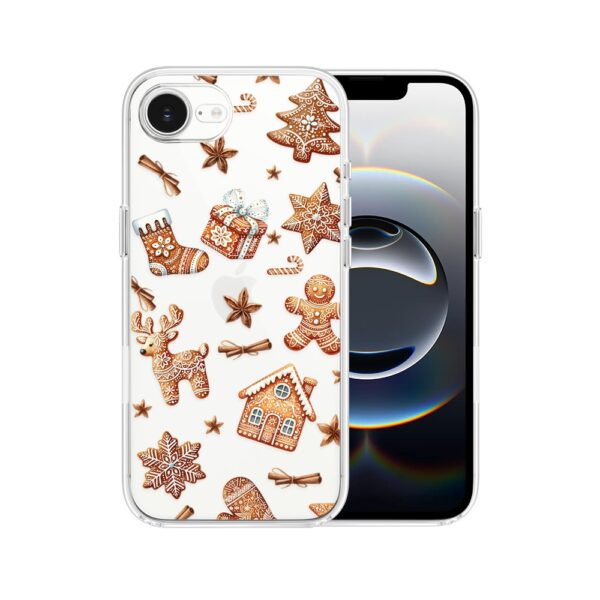 Etui do iPhone 16e, magia pierniczków, przeźroczyste