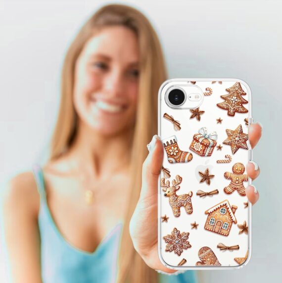 Etui do iPhone 16e, magia pierniczków, przeźroczyste 16 e-5