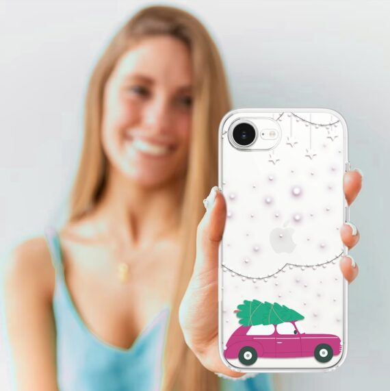 Etui do iPhone 16e, podróż do świąt, przeźroczyste 16 e-5