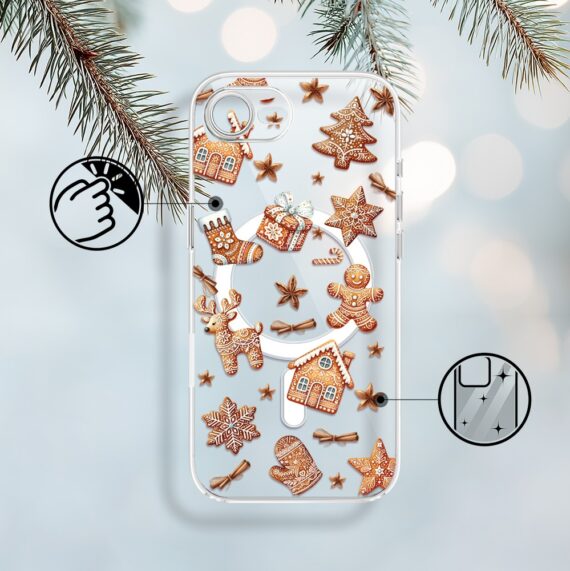 Etui do iPhone 16e z MagSafe, magia pierniczków, przeźroczyste 16 e-2