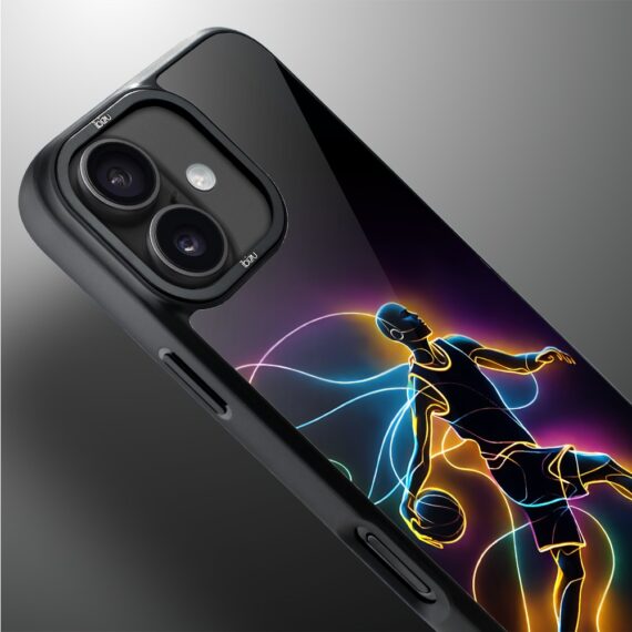 Etui do iPhone 17 IBIZU DropGuard Matt z MagSafe, Barwy Szkła, #ElectroMove, Duch koszykówki (1)