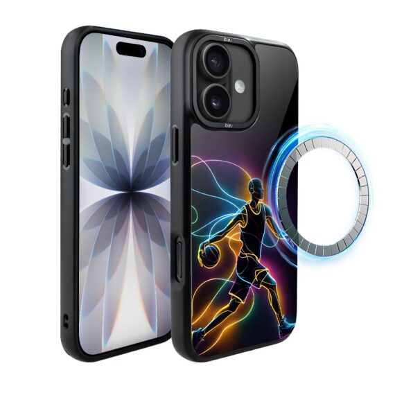 Etui do iPhone 17 IBIZU DropGuard Matt z MagSafe, Barwy Szkła, #ElectroMove, Duch koszykówki (4)