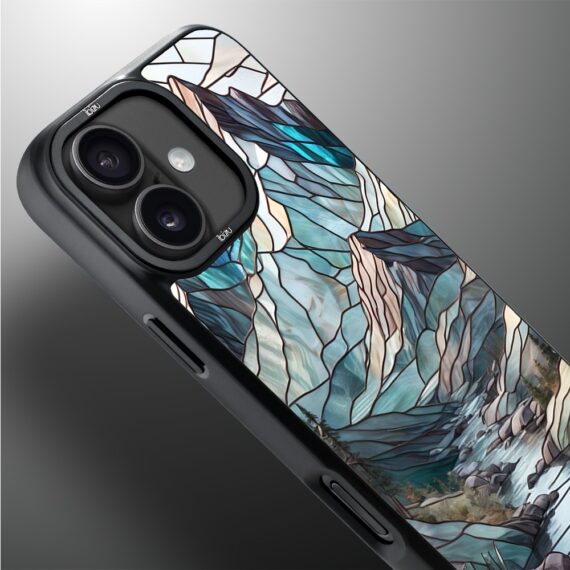 Etui do iPhone 17 IBIZU DropGuard Matt z MagSafe, Barwy Szkła, Górski potok (2)
