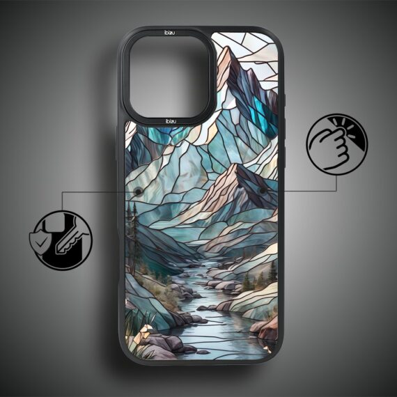 Etui do iPhone 17 IBIZU DropGuard Matt z MagSafe, Barwy Szkła, Górski potok (4)