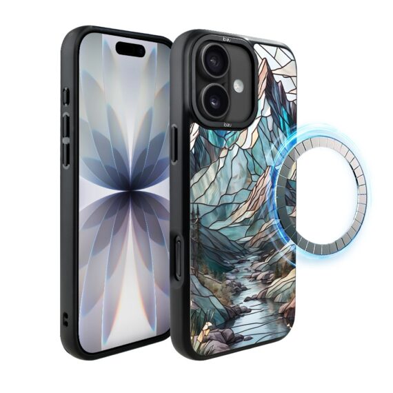 Etui do iPhone 17 IBIZU DropGuard Matt z MagSafe, Barwy Szkła, Górski potok (5)