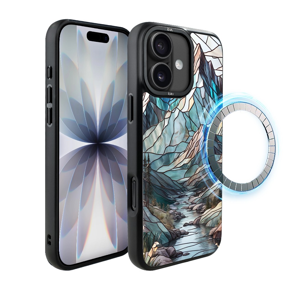 Etui do iPhone 17 IBIZU DropGuard Matt z MagSafe, Barwy Szkła, Górski potok