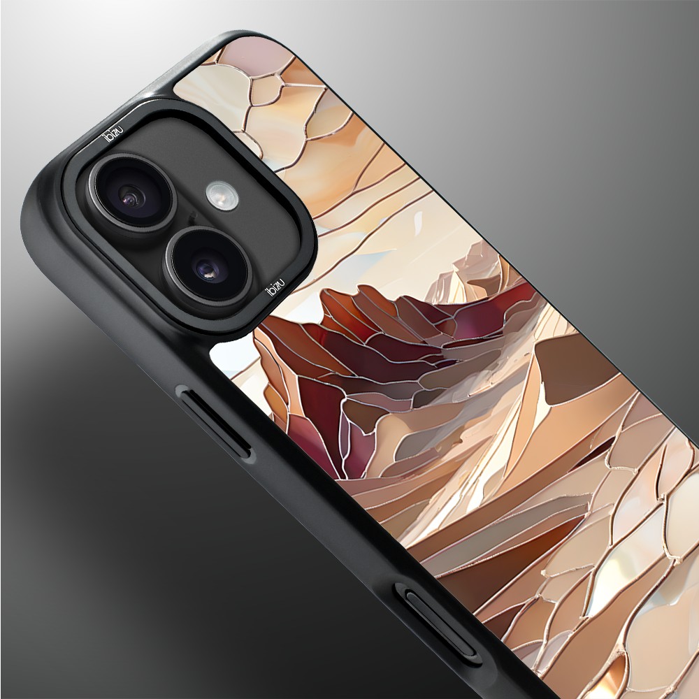 Etui do iPhone 17 IBIZU DropGuard Matt z MagSafe, Barwy Szkła, Pustynny spokój (2)