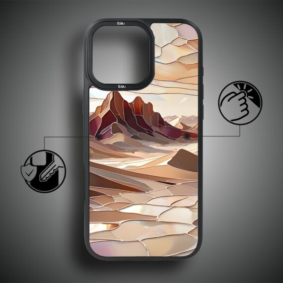 Etui do iPhone 17 IBIZU DropGuard Matt z MagSafe, Barwy Szkła, Pustynny spokój (4)