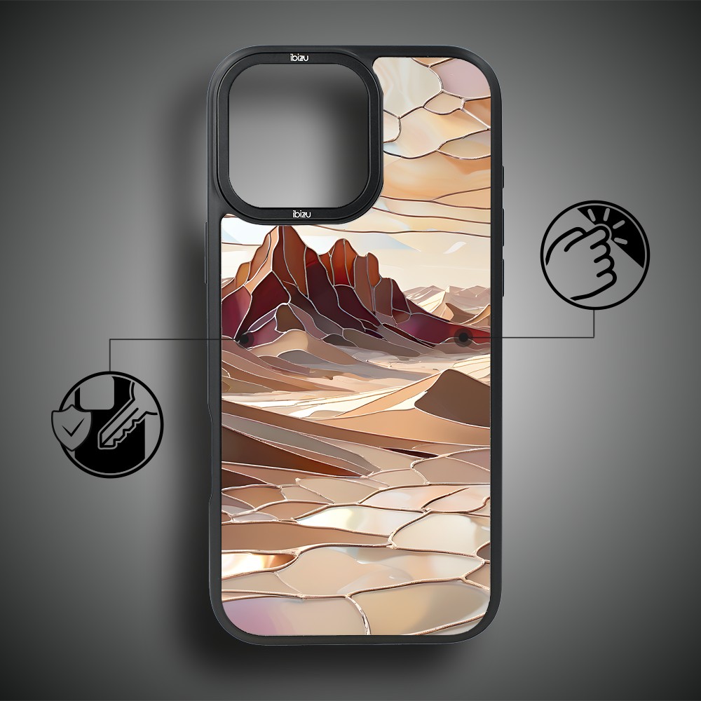 Etui do iPhone 17 IBIZU DropGuard Matt z MagSafe, Barwy Szkła, Pustynny spokój (4)