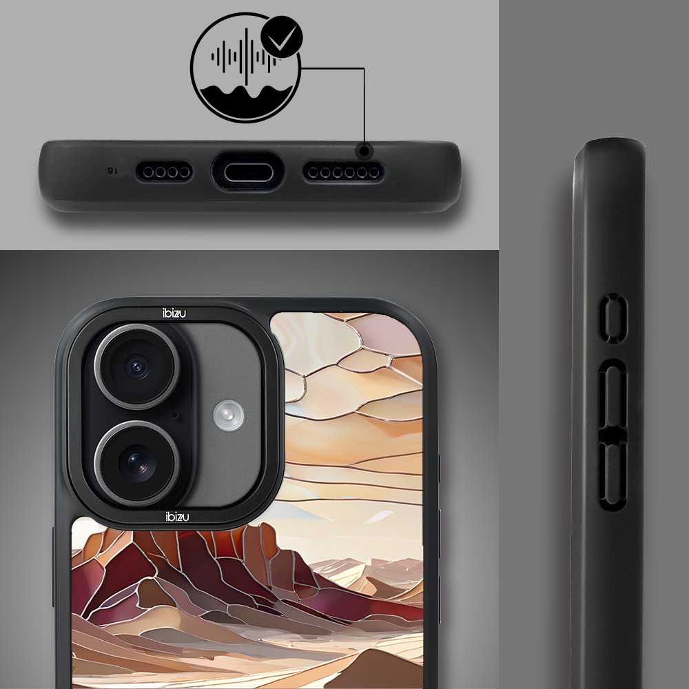 Etui do iPhone 17 IBIZU DropGuard Matt z MagSafe, Barwy Szkła, Pustynny spokój (8)