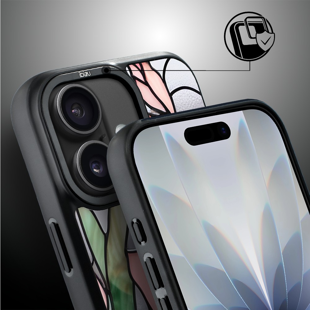 Etui do iPhone 17 IBIZU DropGuard Matt z MagSafe, Barwy Szkła, Różowa magnolia (1)