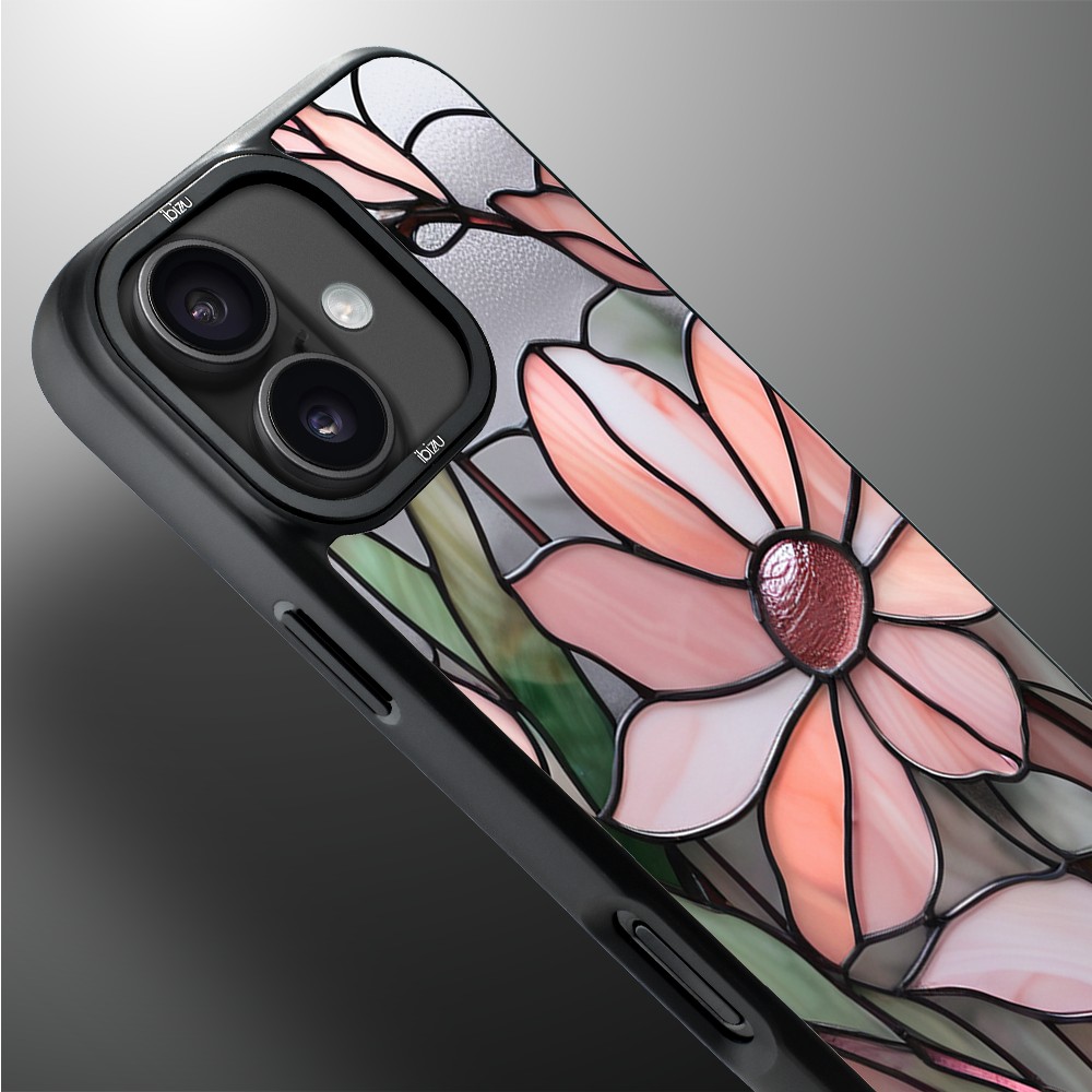 Etui do iPhone 17 IBIZU DropGuard Matt z MagSafe, Barwy Szkła, Różowa magnolia (2)