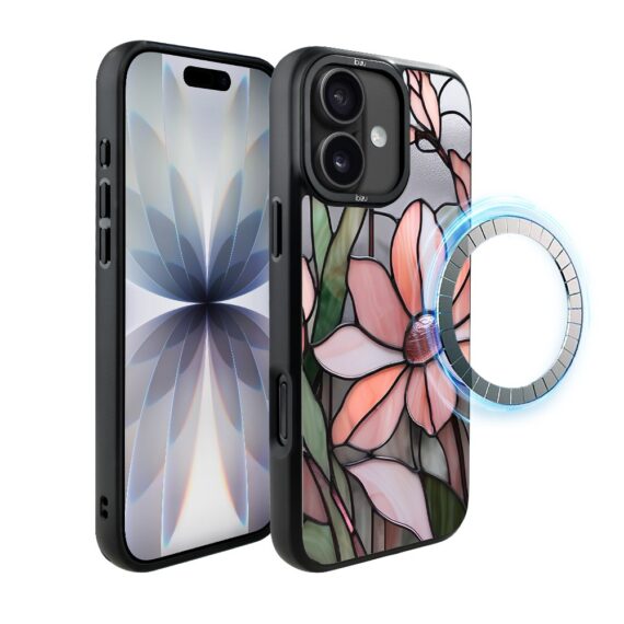 Etui do iPhone 17 IBIZU DropGuard Matt z MagSafe, Barwy Szkła, Różowa magnolia (5)