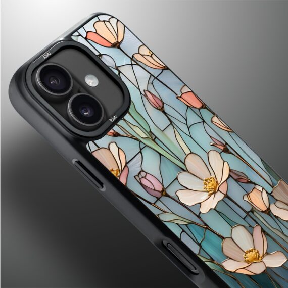 Etui do iPhone 17 IBIZU DropGuard Matt z MagSafe, Barwy Szkła, Szept kwiatów polnych (2)