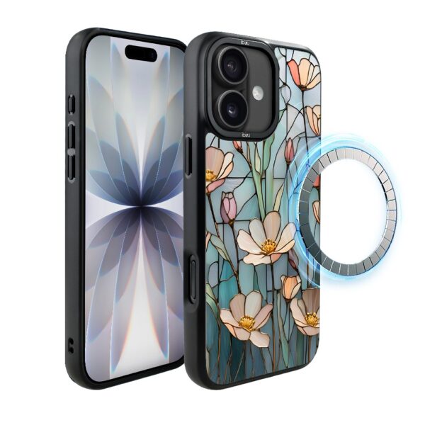Etui do iPhone 17 IBIZU DropGuard Matt z MagSafe, Barwy Szkła, Szept kwiatów polnych