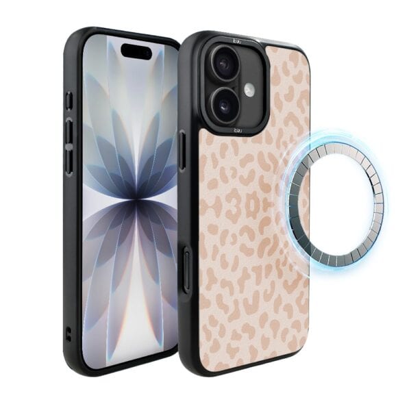Etui do iPhone 17 IBIZU DropGuard Matt z MagSafe, Boho, Delikatna panterka