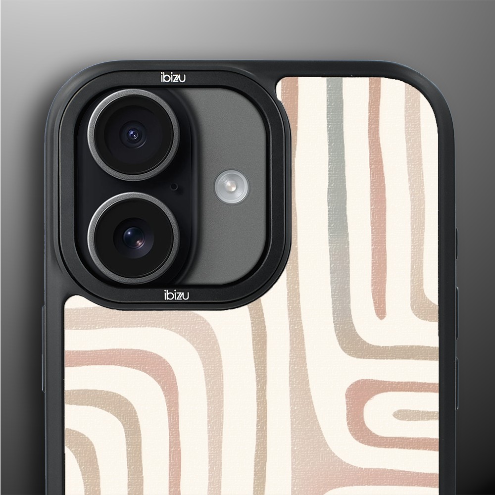 Etui do iPhone 17 IBIZU DropGuard Matt z MagSafe, Boho, Geometryczne linie (6)