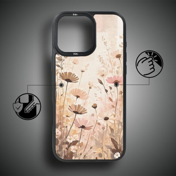 Etui do iPhone 17 IBIZU DropGuard Matt z MagSafe, Boho, Kwiatowa łąka (4)