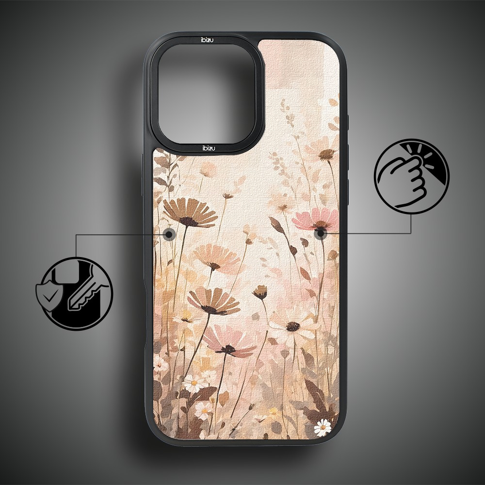 Etui do iPhone 17 IBIZU DropGuard Matt z MagSafe, Boho, Kwiatowa łąka (4)
