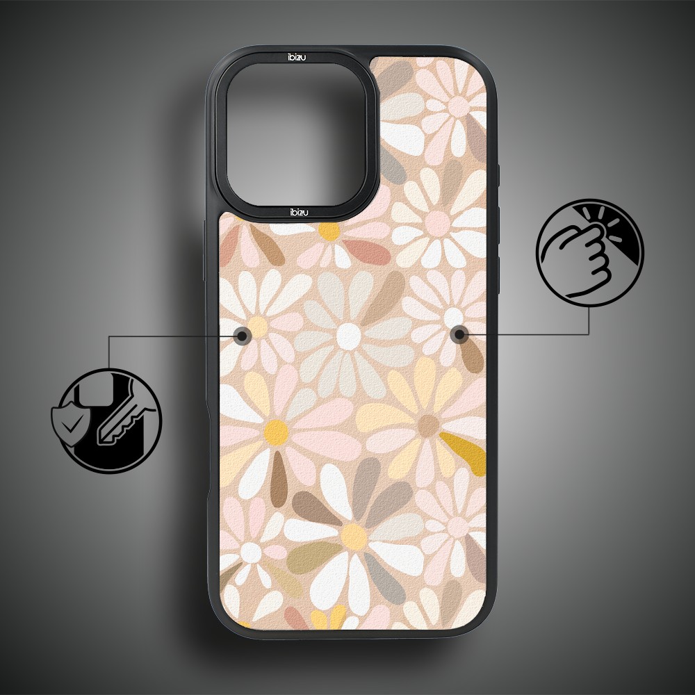 Etui do iPhone 17 IBIZU DropGuard Matt z MagSafe, Boho, Kwiaty vintage (3)