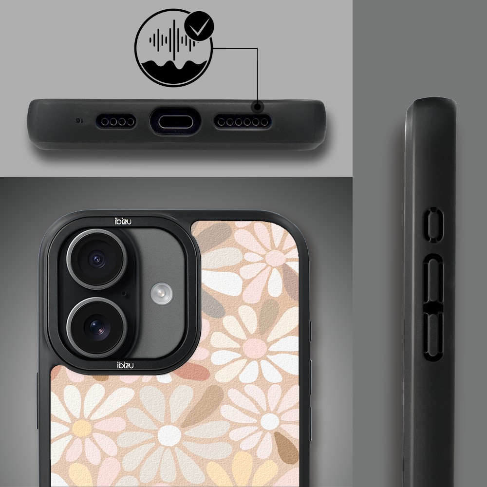 Etui do iPhone 17 IBIZU DropGuard Matt z MagSafe, Boho, Kwiaty vintage (7)