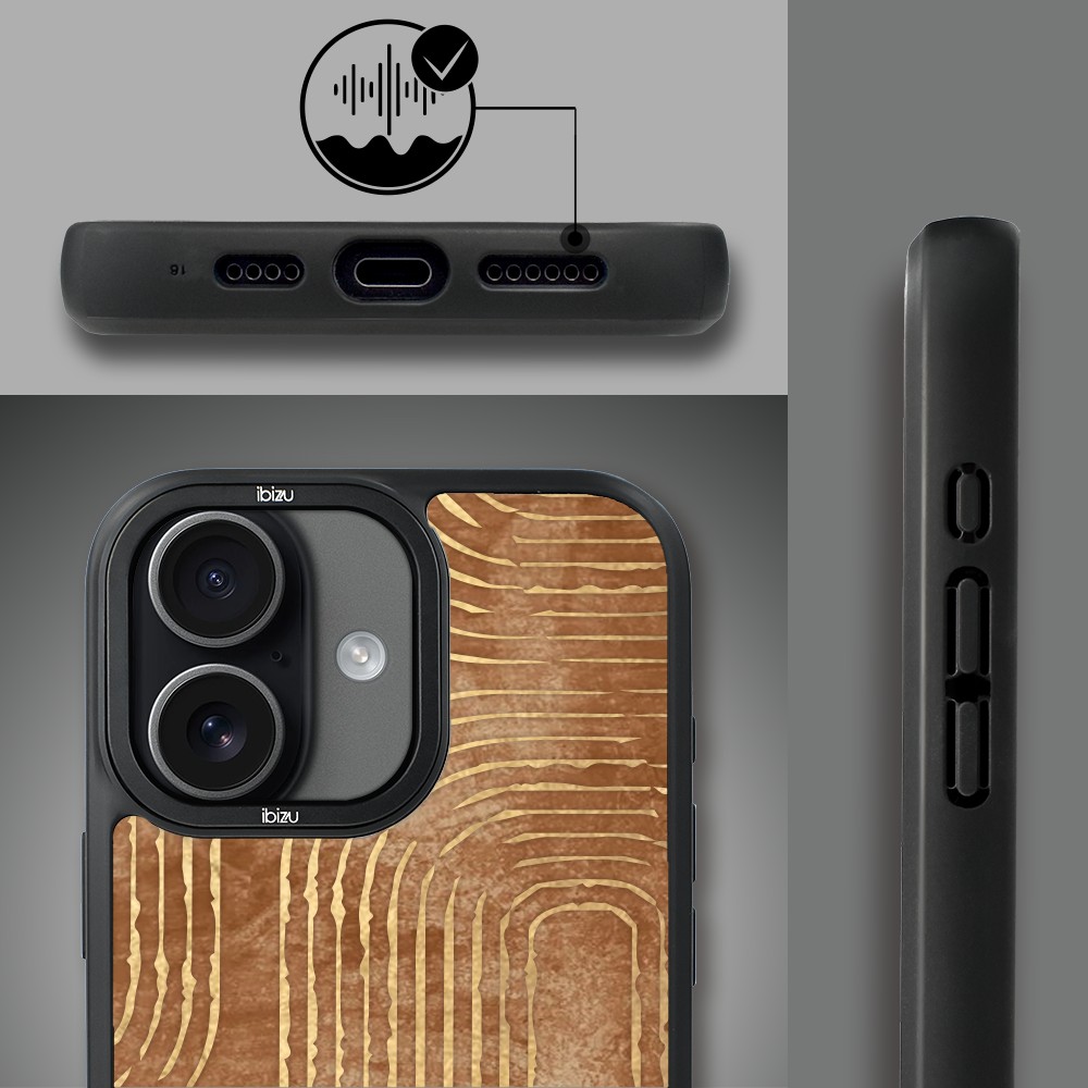 Etui do iPhone 17 IBIZU DropGuard Matt z MagSafe, Boho, Piaskowy labirynt (7)