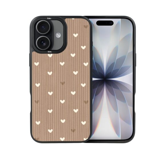 Etui do iPhone 17 IBIZU DropGuard Matt z MagSafe, Boho, Pudrowe serca (5)