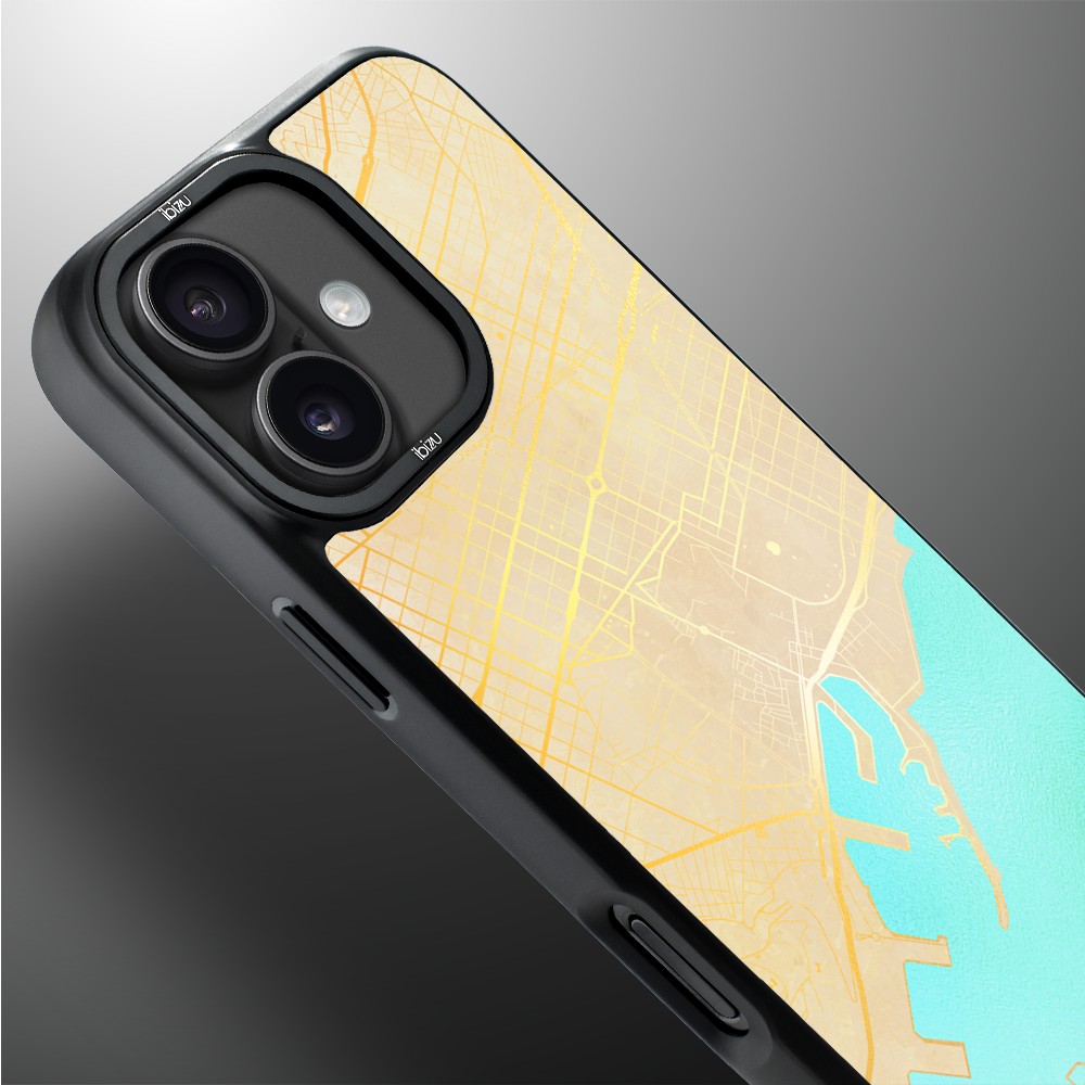 Etui do iPhone 17 IBIZU DropGuard Matt z MagSafe, Mapy Świata, Barcelona (4)