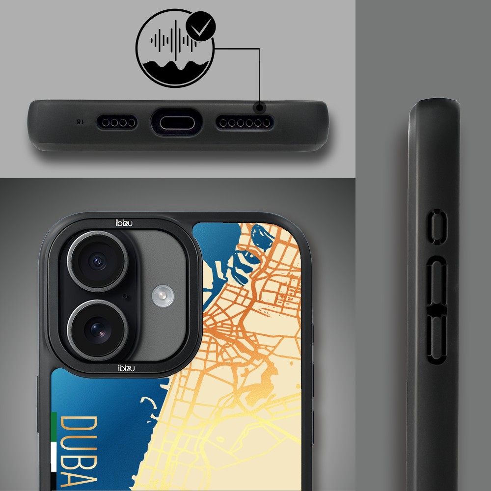 Etui do iPhone 17 IBIZU DropGuard Matt z MagSafe, Mapy Świata, Dubai (2)