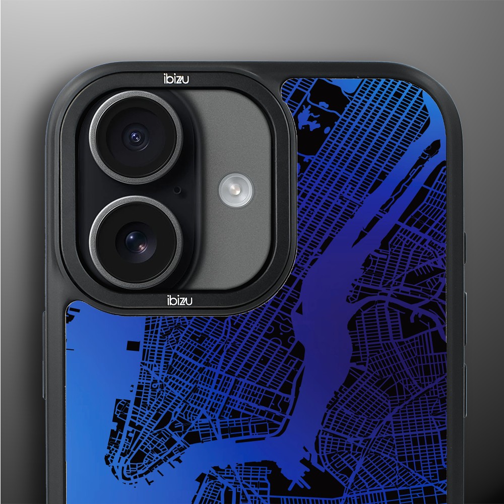 Etui do iPhone 17 IBIZU DropGuard Matt z MagSafe, Mapy Świata, New York (1)