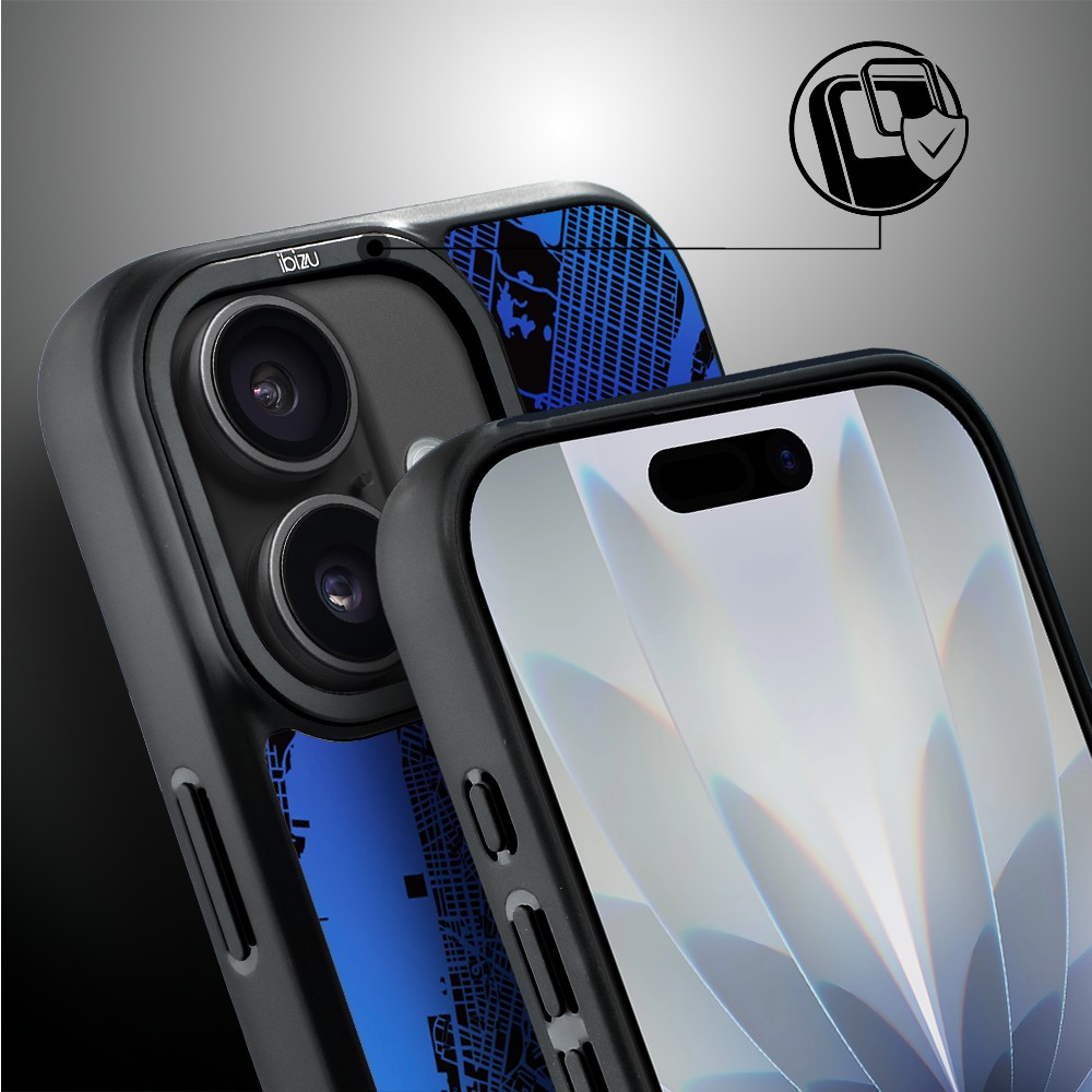 Etui do iPhone 17 IBIZU DropGuard Matt z MagSafe, Mapy Świata, New York (3)