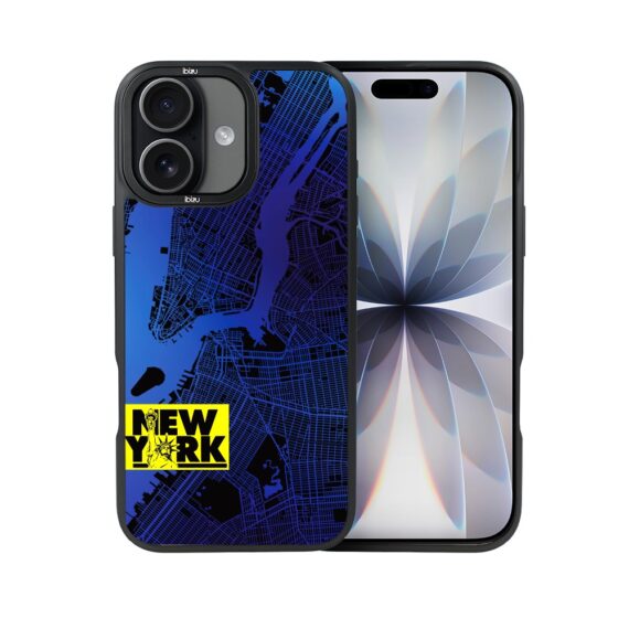 Etui do iPhone 17 IBIZU DropGuard Matt z MagSafe, Mapy Świata, New York (8)