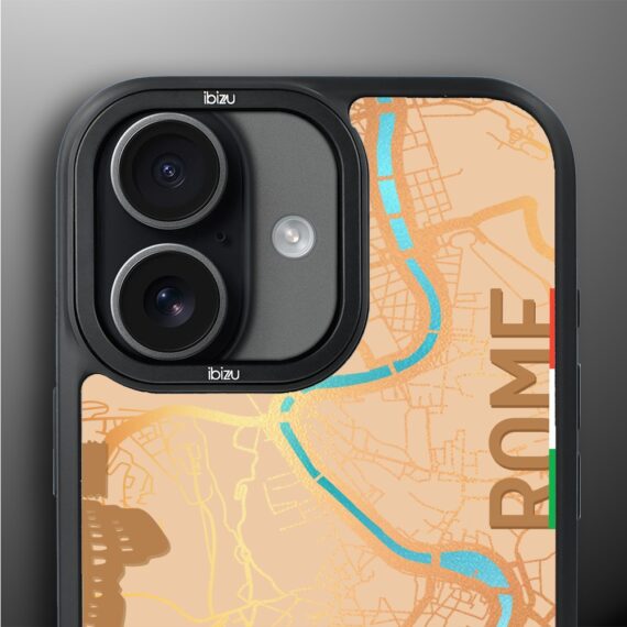 Etui do iPhone 17 IBIZU DropGuard Matt z MagSafe, Mapy Świata, Rome (1)