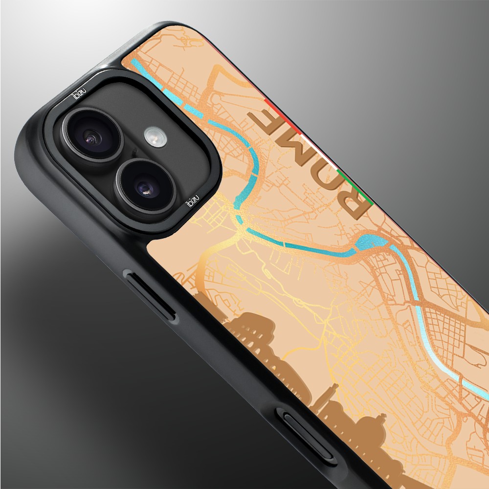 Etui do iPhone 17 IBIZU DropGuard Matt z MagSafe, Mapy Świata, Rome (4)