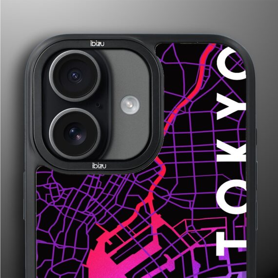 Etui do iPhone 17 IBIZU DropGuard Matt z MagSafe, Mapy Świata, Tokyo (1)