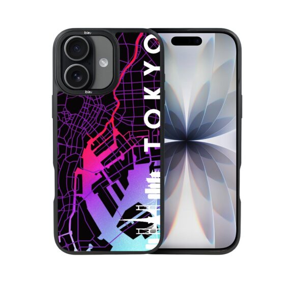 Etui do iPhone 17 IBIZU DropGuard Matt z MagSafe, Mapy Świata, Tokyo (8)