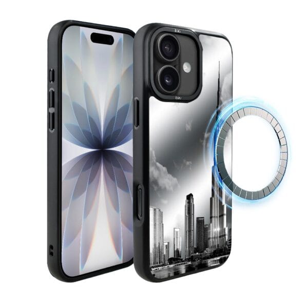 Etui do iPhone 17 IBIZU DropGuard Matt z MagSafe, Noir City, Burj Khalifa
