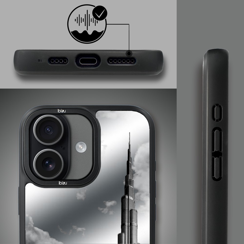 Etui do iPhone 17 IBIZU DropGuard Matt z MagSafe, Noir City, Burj Khalifa (8)