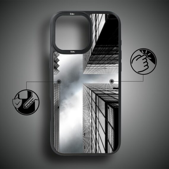Etui do iPhone 17 IBIZU DropGuard Matt z MagSafe, Noir City, Drapacze Chmur (4)