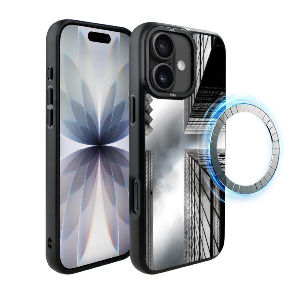 Etui do iPhone 17 IBIZU DropGuard Matt z MagSafe, Noir City, Drapacze Chmur