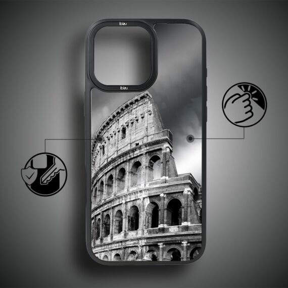 Etui do iPhone 17 IBIZU DropGuard Matt z MagSafe, Noir City, Koloseum (4)